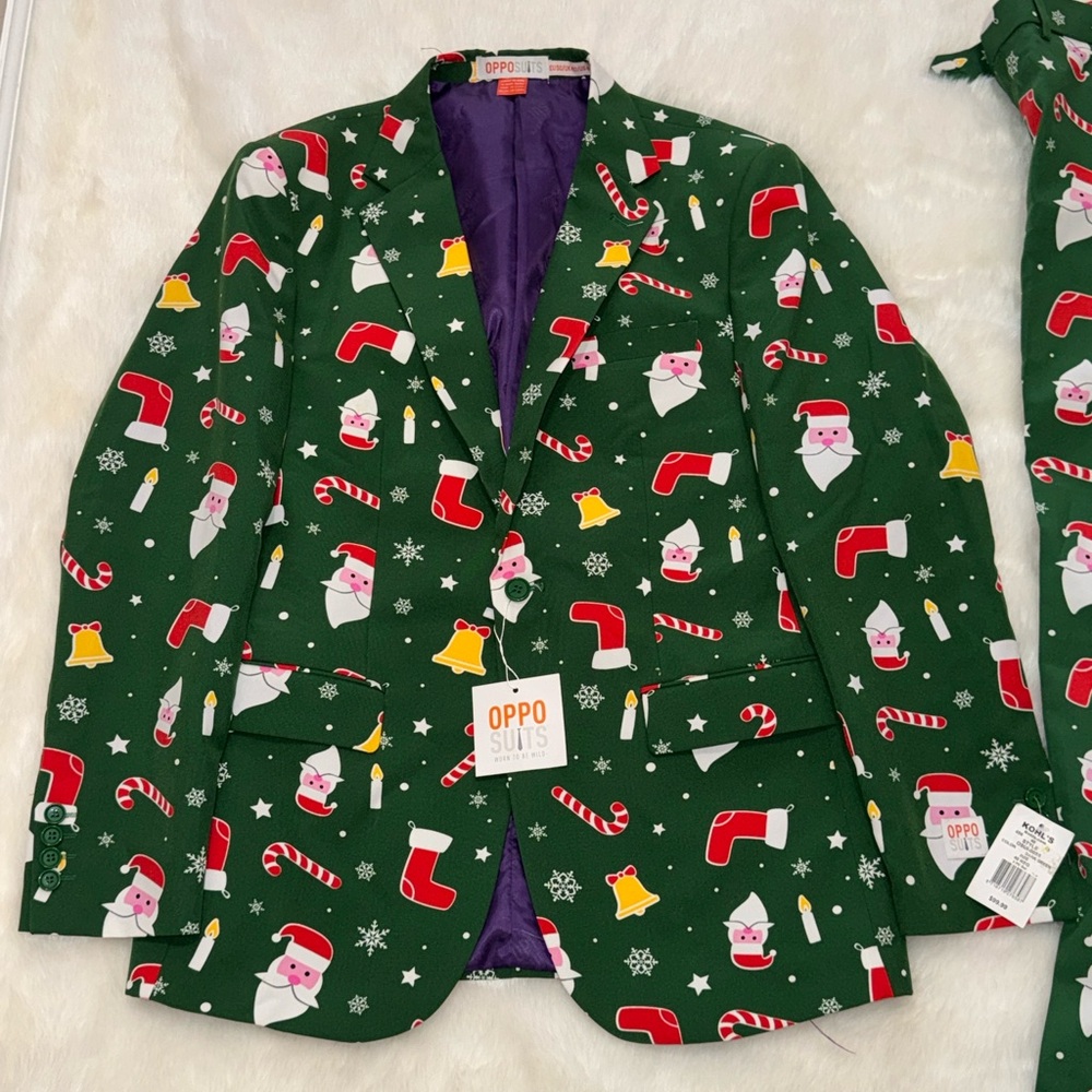Men's OppoSuits NWT Festive Holiday Party 2 piece Santaboss Pant Suit, sz 40 - Picture 5 of 11